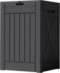 Lockable Outdoor Storage Box 52 Gallon, All-Weather Resin Deck Box for Patio, Garden, Pool, Organizes Furniture Cushions, Gardening Tools, Pool Accessories, Black