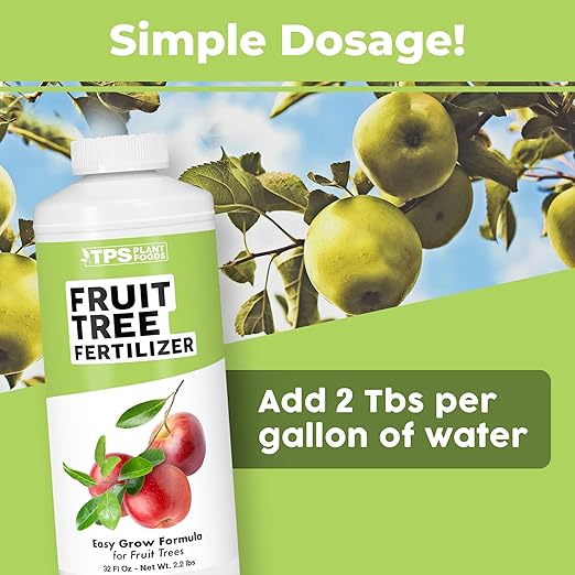 Fruit Tree Fertilizer for All Fruit Trees Peach, Apple, and Pear, Liquid Plant Food, 32 oz (1 Quart)