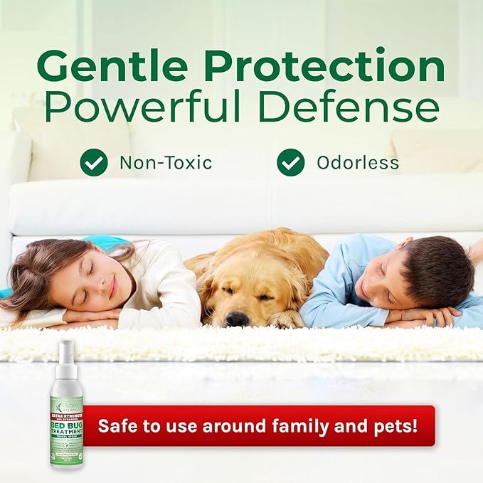 Hygea Natural Extra Strength Bed Bug Killer & Mite Travel Spray - TSA Approved Size - Child & Pet Friendly - Stain & Odor Free - for Hotel, Suitcase, Backpack, Shoes - 66% Stronger Formula(2pk, 3 oz)