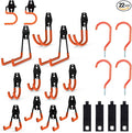 Garage Hooks 22 Pack Heavy Duty Garage Storage Hooks Steel Tool Hangers for Garage Wall Mount Utility Hooks and Hangers with Anti-Slip Coating for Tools Organizer Ladders Bikes Bulky Items