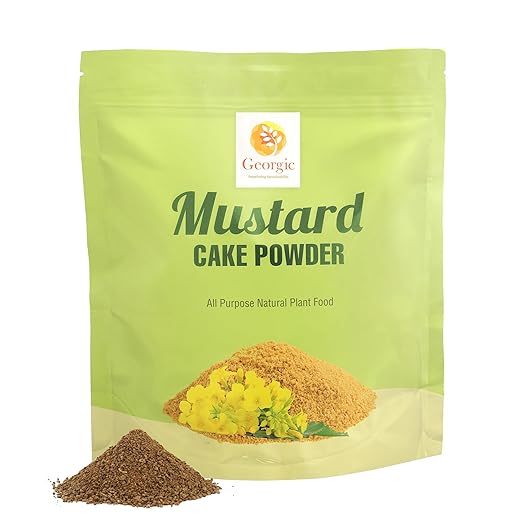 Mustard Oil Cake Powder – All-Purpose Natural Fertilizer for Flowers, Vegetables, Herbs, Fruit Trees & Plants – Natural Cold-Pressed Plant Food and Soil Conditioner – Booster for Lush Growth (3 lb)