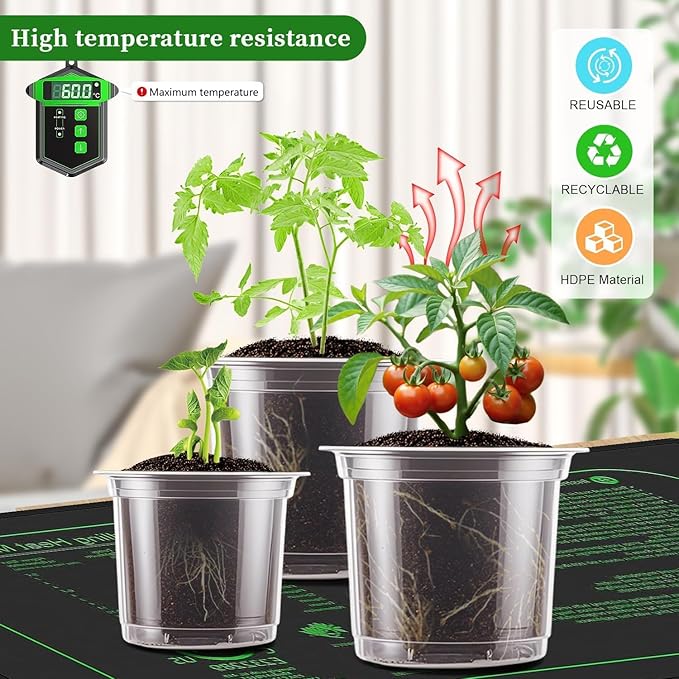 SupKing Clear Nursery Pots 5/4/3.5 Inch Plastic Seed Starter Plant Flower Pot with Drainage Holes for Transplanting Succulents Cuttings Seedlings 15 Labels (12Pcs)