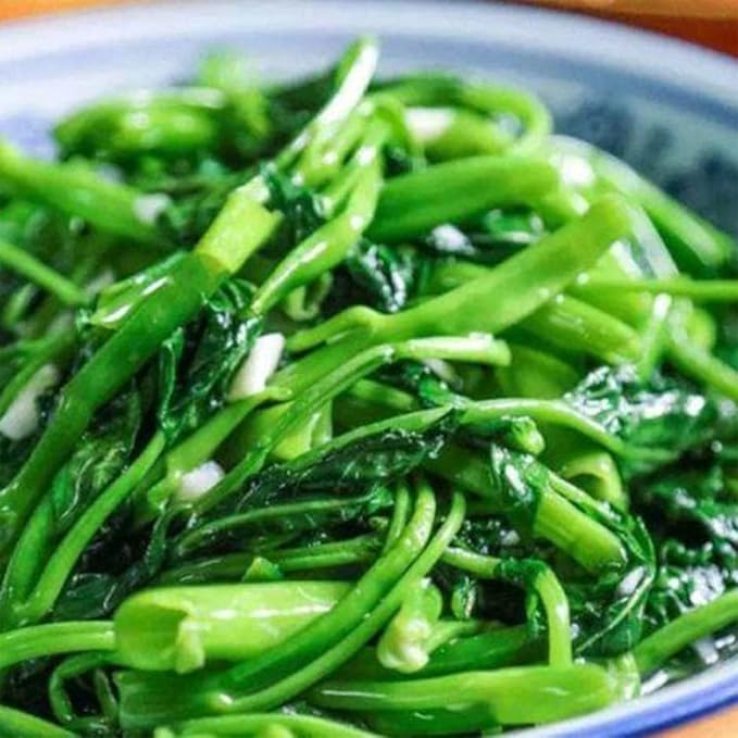 1000+ Kong Xin CAI Seeds for Yard & Garden - Non-GMO Rau Muong Green Leaf Vegetable Seeds for Planting - 95% Germination Rate Choy Ong Seeds Produced in The US, 1000 seeds