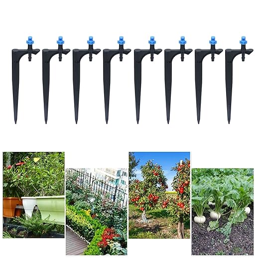 Drip Irrigation System, Irrigation System for Garden Greenhouse Micro Drip Irrigation Kit Automatic Irrigation System Courtyard Spray Plant Watering System with Adjustable Nozzle Emitter(20PCS)