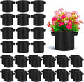 Nuanchu 60 Packs Grow Bags Bulk Aeration Fabric Pot with Handles Thickened Nonwoven Garden Bags to Healthy Root Growth Vegetables Heavy Duty Grow Pots Planting Planter for Flower Fruits (1 Gallon)