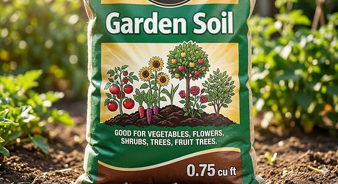 Lot of Premium Garden Soil All Purpose 0.75 cu. ft. for In-Ground Use, Gardens and Raised Beds, Flowers, Vegetables, Trees, Shrubs, Buy 6, 9 or 60 Bags - Don't Carry Heavy - CAR Clean. (60)