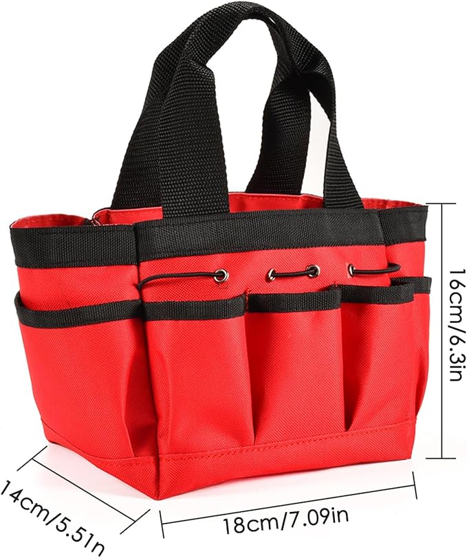 Garden Tool Storage Tote - Reinforced Carry Bag, Multiple Compartment Organizer, Tear-Resistant Material, Easy-to-Clean Outdoor Accessory Holder | Lawn Equipment Container Used for Yard Work, Garden