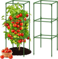 Riare 2 Pack Square Tomato Cages for Garden Plant Support- 45 Inch Heavy Duty Tomato Cage Garden Stakes Tomato Trellis for Climbing Plants Vegetables Flowers Outdoor Indoor