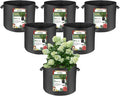 6-Pack 15 Gallon Grow Bags, 300g Non-Woven Fabric Planting Bags with Handles, Breathable Drainable Planter Bags for Vegetables, Flowers and Indoor Outdoor Gardening