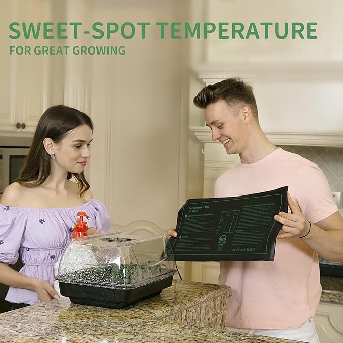 Seedling Heat mat | 4 Pack | Durable Waterproof | Heat Mats for Seed Starting,Seed Germination Heating Mat 10 x 20.75 Inch