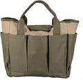 Ymiko Multifunctional Sturdy Durable Portable Garden Tool Storage Bag Oxford Fabric for Gardening Enthusiasts Green Khaki 34.3x17.2x30.5cm