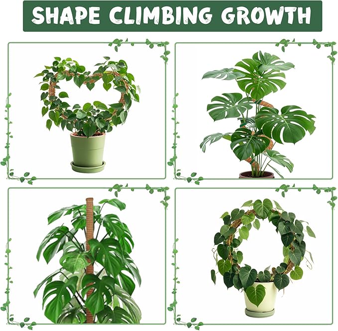 1 Pack 47.24 Inch Bendable Moss Pole for Monstera,120cm Plant Support Moss Sticks Stakes for Climbing Indoor Plants, Pothos & Philodendron - Coir/Coco Plant Trellis for Potted Climbers & Houseplants