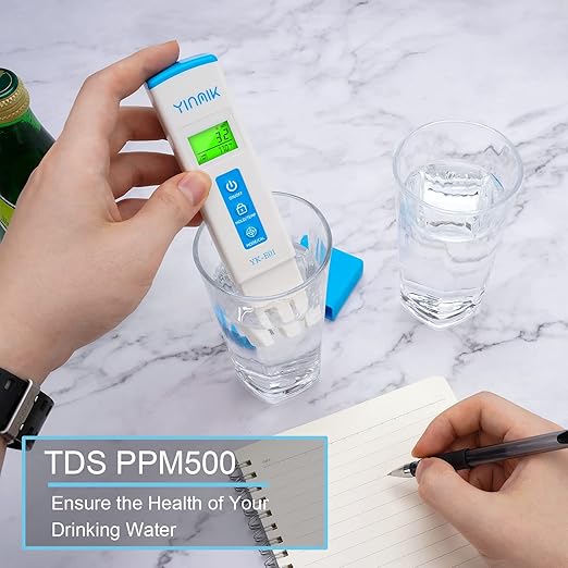 YINMIK Digital pH Meter TDS Meter Combo Accurate Measurement for pH TDS EC Temp with ATC, 2nd Generation Water Quality Tester with Horizontal Display for Hydroponic Swimming Pool Aquarium