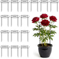 Geelin 15 Pack 12 x16 Inch Peony Cages and Supports Grow Through Metal Plant Supports Frame Rings Hoops for Outdoor Plants Peony Flowers Tomato Rose(Black)