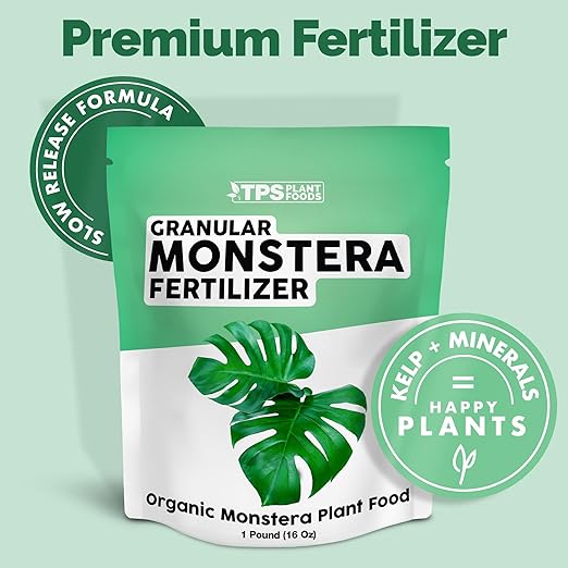 Organic Monstera Plant Food, Slow Release Dry Granular Fertilizer for Monstera and Philodendron, Tropical Plant Food - 1 Pound (16 Oz)