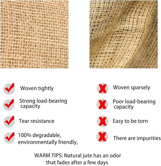 6 Pack Burlap Bags, 19.5 × 35 inch Potato Sack Race Bags Natural Jute with Rope, Reusable Grocery Bags Strong for Food Storage Plant Gardening Planting.