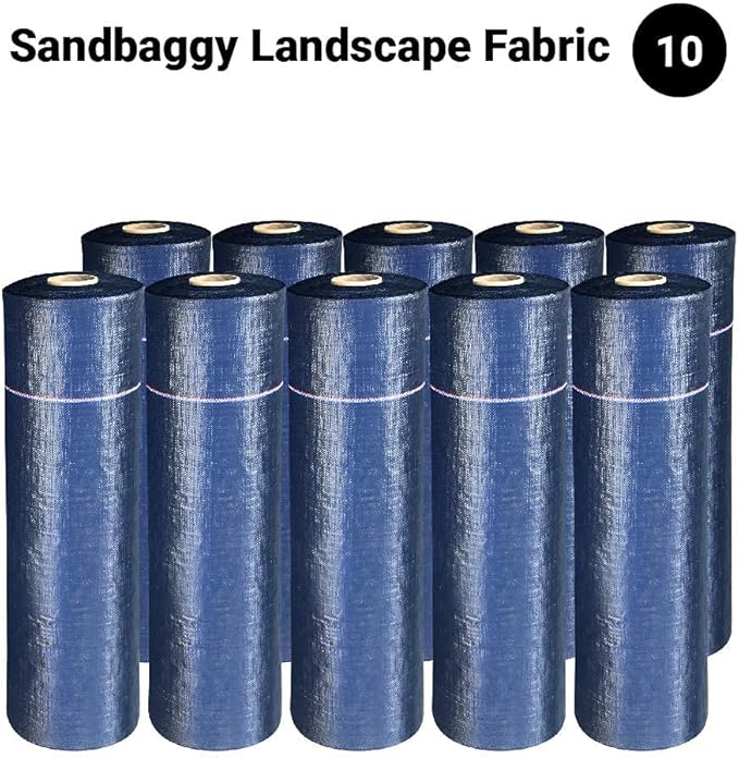 Sandbaggy Landscape Fabric | 40 Year Fabric | Weed Mat, Ground Cover, Garden Tarp | Trusted by Farmers & Contractors Across America (3 ft x 500 ft - 10 Rolls)