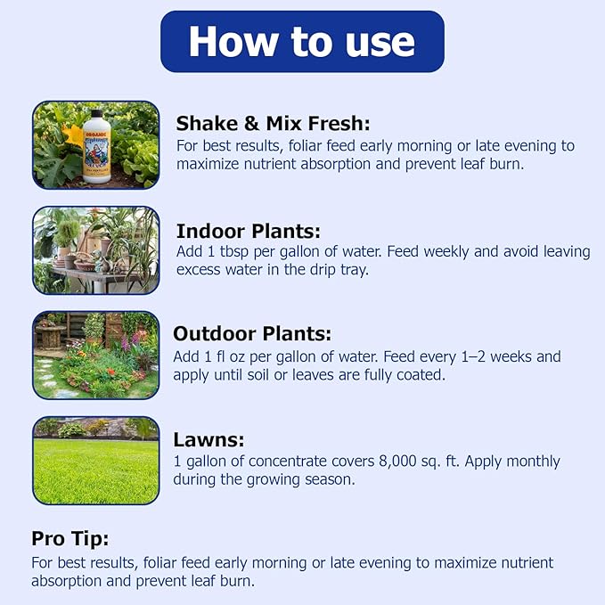 Neptune's Harvest Fish Fertilizer (2-4-1) - 18oz Pint - Organic Liquid Plant Fertilizer - Fish Hydrolysate for Vegetables, Flowers, Fruit, Trees, Grass - Indoor and Outdoor Plant Food