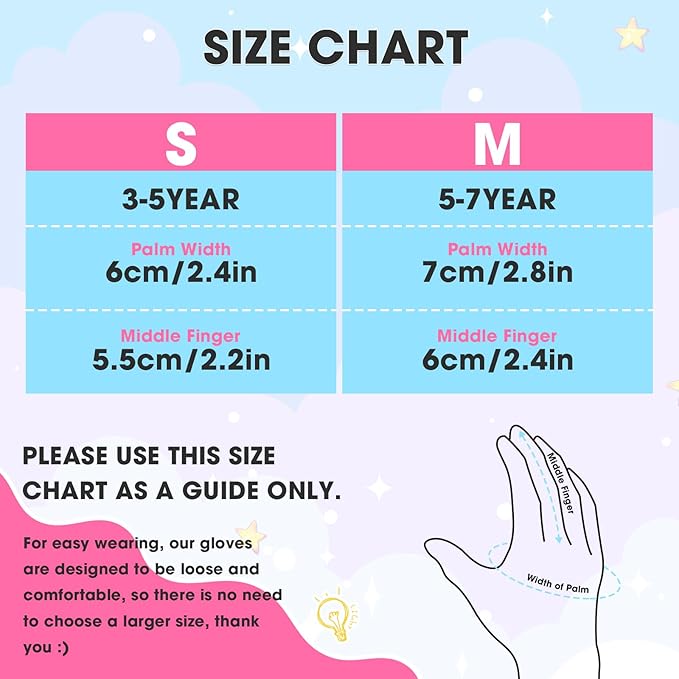 WAWSAM Kids Gardening Gloves 3 Pairs Toddlers Rubber Coated Work Gloves Children Garden Gloves