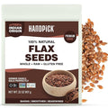 HANDPICK Flax Seed (2 lb) | Gluten Free Brown Seeds | Raw Seeds Sourced from India | Grinds easily, Gels perfectly | Resealable Zip Lock Pouch