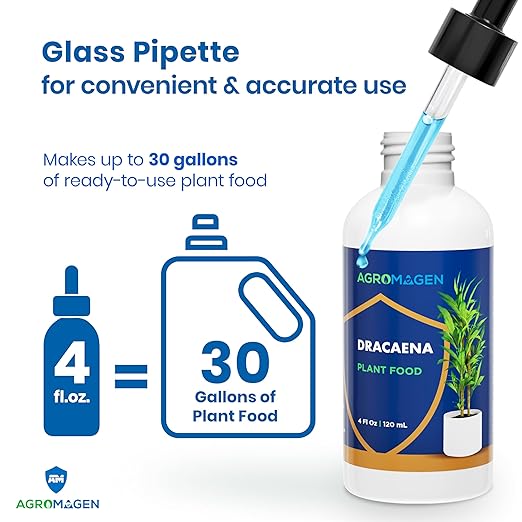 Plant Food with Essential Nutrients & Chelated Micronutrients, Liquid Fertilizer (4 fl.oz.) (Dracaena)