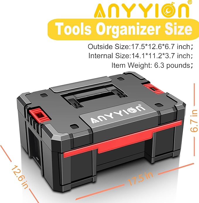 Anyyion Tool Storage Organizer with Single Deep Drawer, Heavy Duty Latches, Stackable