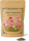 Crazy Cosmos Mix Wildflower Seeds for Planting – 1 oz – 5000+ Seeds, Easy to Grow, Attracts Butterflies, Multiple Colors
