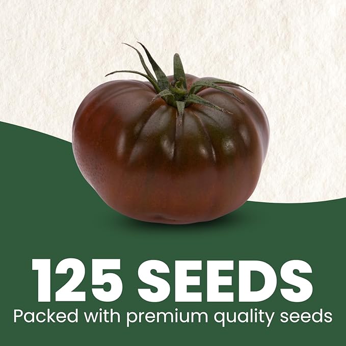 Cherokee Purple Tomato – 125 Premium Seeds for Planting – Rich, Juicy, Historic Heirloom for The 2026 Season – 600 Milligram Pouch