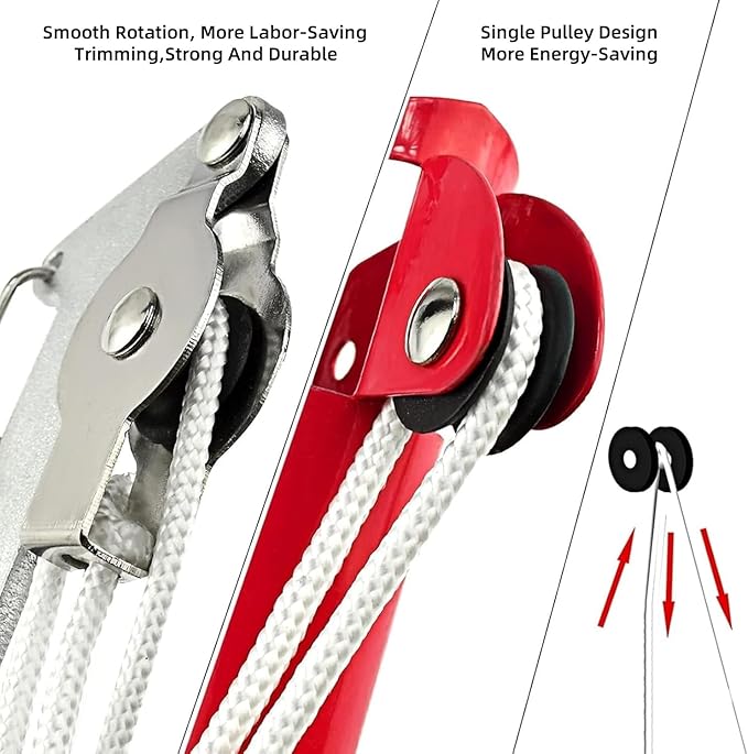 Extendable Tree Pruner Saw,High-Altitude Branches Trimmer Pruning Shears Head,Fruit Picker Harvester Clipper Pruning Tool for Plant Garden(Without Pole)