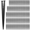 100 Pieces 1/4 Inch Drip Irrigation Support Stakes, 5.6-Inch Long Plastic 1/4'' Heavy-Duty Tubing Holder Stakes for Irrigation Hose/Emitter Support Garden Greenhouse Drip Supplies