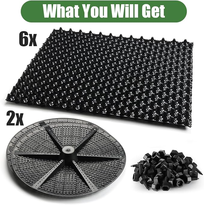 RooTrimmer Air Pruning Containers, 40 Gallon Air Pruning Planters, Sturdy Plastic Roots Control Planter Container for Tree Grow Outdoor, Garden Self-Planting Planters, Size 24"x24", Black, 2P