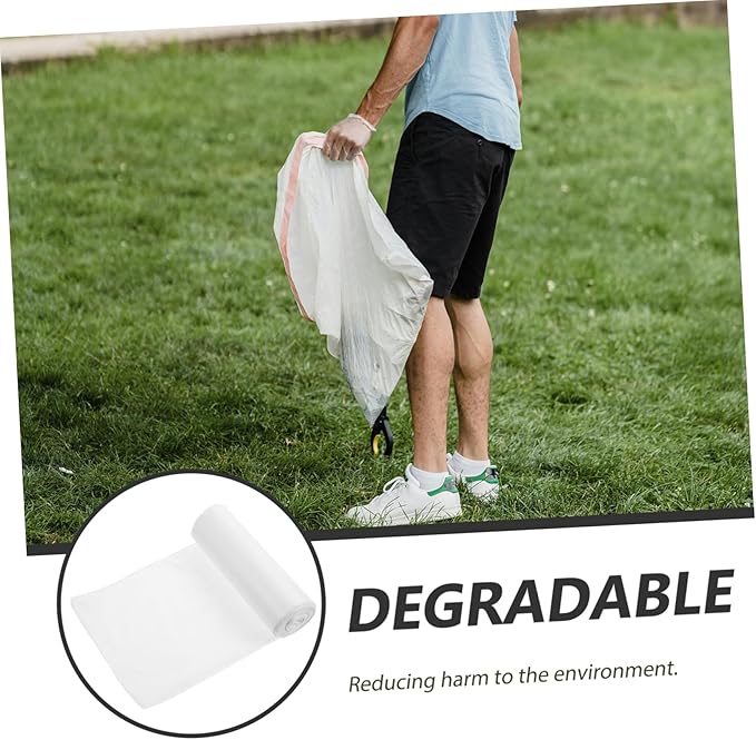 2 Rolls Biodegradable Compost Bags Large Thick Reusable Lawn Gardening Waste Bags for Organic Fertilizer and Cleanup