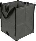DURASACK Heavy Duty Home and Yard Bags 48-Gallon Reusable Self-Standing Lawn and Leaf Bags Garbage Can with Reinforced Handles, Gray, 3 Pack