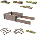 Everbloom Modular 36” Terraced Double Bed Extension (Only Used Raised Garden Bed R073638, R143638 or R0714D36)-Unlimited Possibilities for A Premium Garden Bed