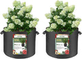 2-Pack 15 Gallon Fabric Grow Bags with Handle, Heavy Duty 300G Thickened Nonwoven with Handles and Reusable, Suitable for Garden Vegetables,Fruits and Flowers(Black)