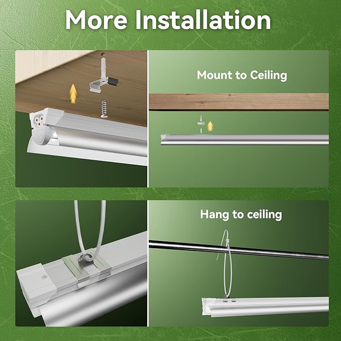 4FT Grow Lights for Indoor Plants,T8 5000K Full Spectrum Plant Light,540W(12 x 45W),LED Grow Light Strips with Timer, Aluminum Reflector,Linkable,Plant Growing Lamp Fixture for Greenhouse Indoor 12pcs