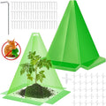 30 Packs 12"x 8" Garden Cloches for Plants,Plant Protectors from Animals,Plant Cages for Outdoor Plants,Plant Covers from Animals,Chicken Wire Cloche with Stakes for Protect Plants,Seedling,Vegetables