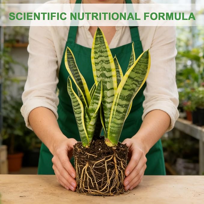 Organic Snake Plant Potting Soil 10qt- Well-Draining Nutrient-Rich Mix for Healthy Roots & Faster Growth, Natural Soil for Sansevieria Plants