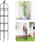 Idzo Plastic Obelisk Trellis for Climbing Plants Outdoor 5.8 Feet Tall, 70in Garden Trellis for Garden Outdoor Potted Plant Support, 1pc, Obelisk Trellises _ Plastic Coated