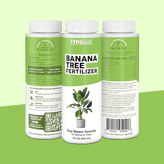 Banana Tree Fertilizer – Liquid Fertilizer for All Banana Tree Varieties, Supports Growth & Fruiting, 8 oz