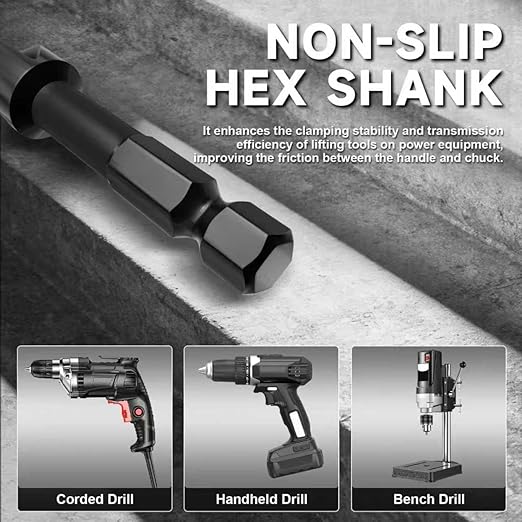 1"×18" Professional Auger Drill Bit for Wood with Quick Change 1/2" Hex Shank- 3-Cutter Design with Dual-Flute for Fast Chip Removal, Fits Hardwood, Softwood, PVC, Drywall & Tree Stumps