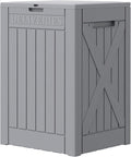 Greesum 52 Gallon Large Outdoor Package Delivery Box for Porch, Lockable Secure Double-Wall Resin Storage Bin, Waterproof Deck Container for Package Protection, Gray