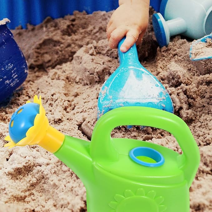NUOBESTY 2 Pack Kids Watering Can Bath Toys, Mini Plastic Chicken Water Pot for Toddler Beach Sand Play & Garden, Baby Sensory Sprinkler Pail for Outdoor Pool Fun (Random Color)