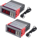 2pcs STC-1000 Digital Temperature Controller DC 12V 10A Digital LED Temperature Controller Thermostat Control Switch 2 Relay Output Cooling Heating and NTC Sensor Probe