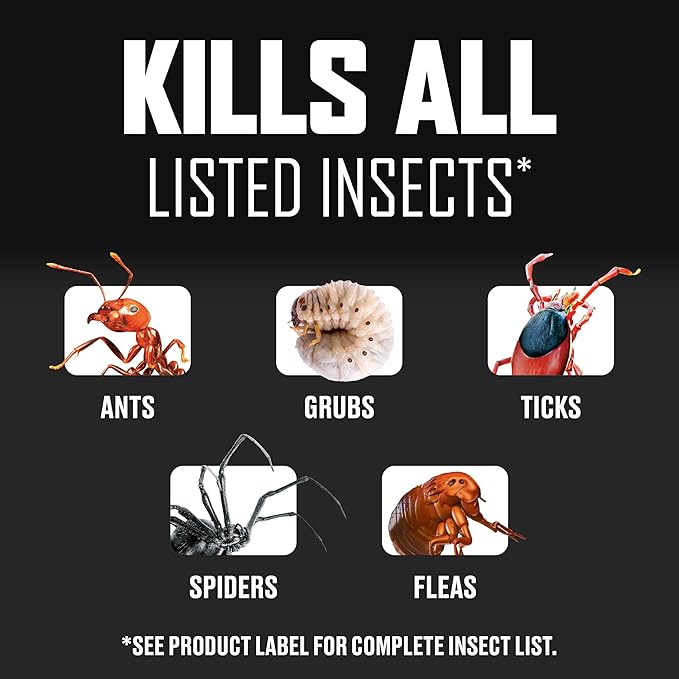 Ortho BugClear Lawn Insect Killer1 - Lawn Bug Killer Granules, Kills Ants, Spiders, Ticks, Fleas, & Grubs, Treats up to 33,000 sq. ft., 20 lb.