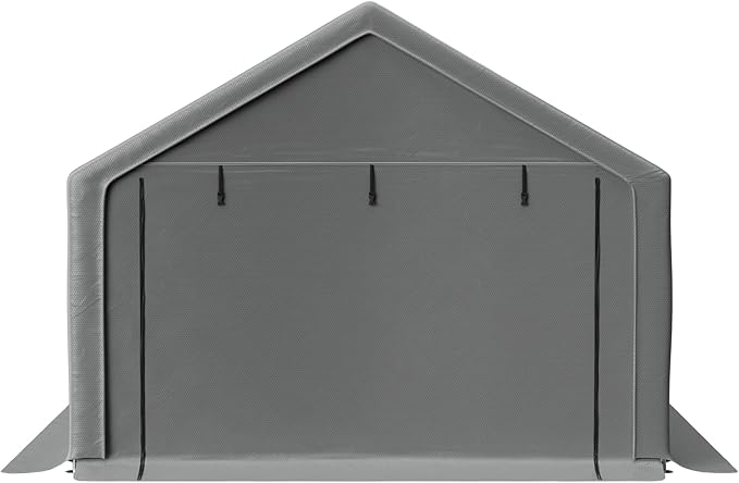 Outdoor Storage Shelter, 8x8 ft Portable Shed with Roll up Zipper Door, Waterproof and UV Resistant Anti-Snow, Heavy Duty Carport for Storing Garden Tools, Outdoor Equipment