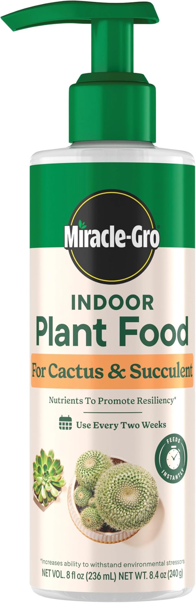 Miracle-Gro Indoor Plant Food for Cactus and Succulent, Liquid Plant Food for Indoor Succulents and Cactus, 8 fl. oz. (3-Pack)