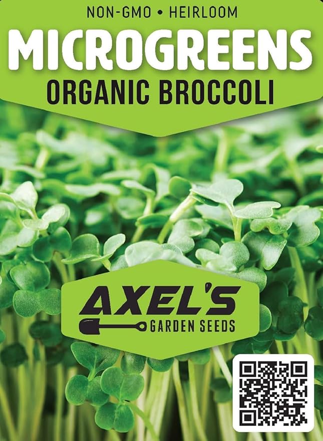 Di Cicco Organic Broccoli Seeds for Growing Microgreens – Heirloom, Non GMO Seeds to Plant & Grow Organic Broccoli in Home Indoor Hydroponic Gardens – Great Gardening Gift (1/2 Pound)