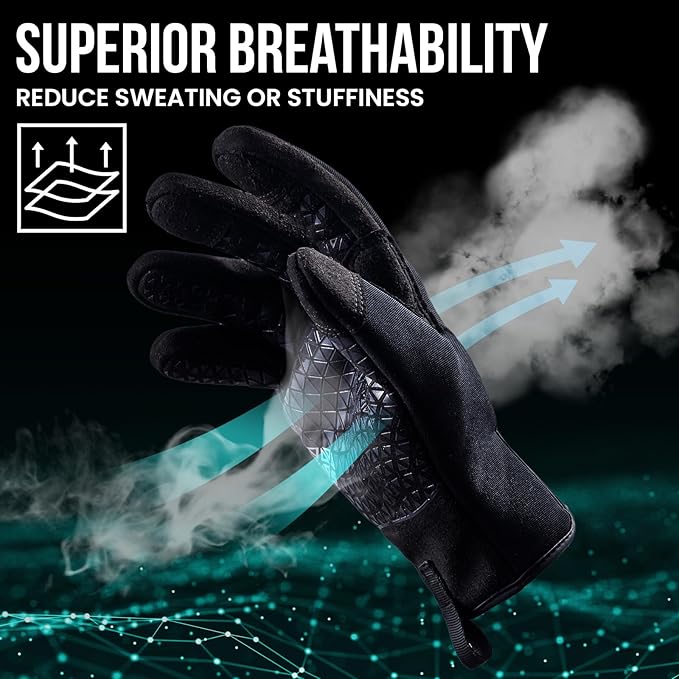 TAILI Level 3 Needle, Level 5 Puncture Resistant Gloves for Men Work, Heavy Duty A7 Cut Resistant Safety Gloves, Grip Enhanced, Breathable and Touchscreen, Black, XL, 1 Pair