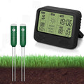 4-in-1 Wireless Soil Moisture Meter/Thermometer/Sunlight/Time,PH Paper, Waterproof Plant Moisture Sensor Meter with Digital LCD Display for Garden, Lawn and Indoor Plants